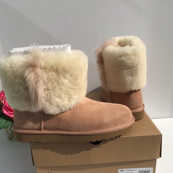 NWB UGG AUTHENTIC CLASSIC MINI FUR WISP BOOT | WOMEN’s 10 - Picture 10 of 16